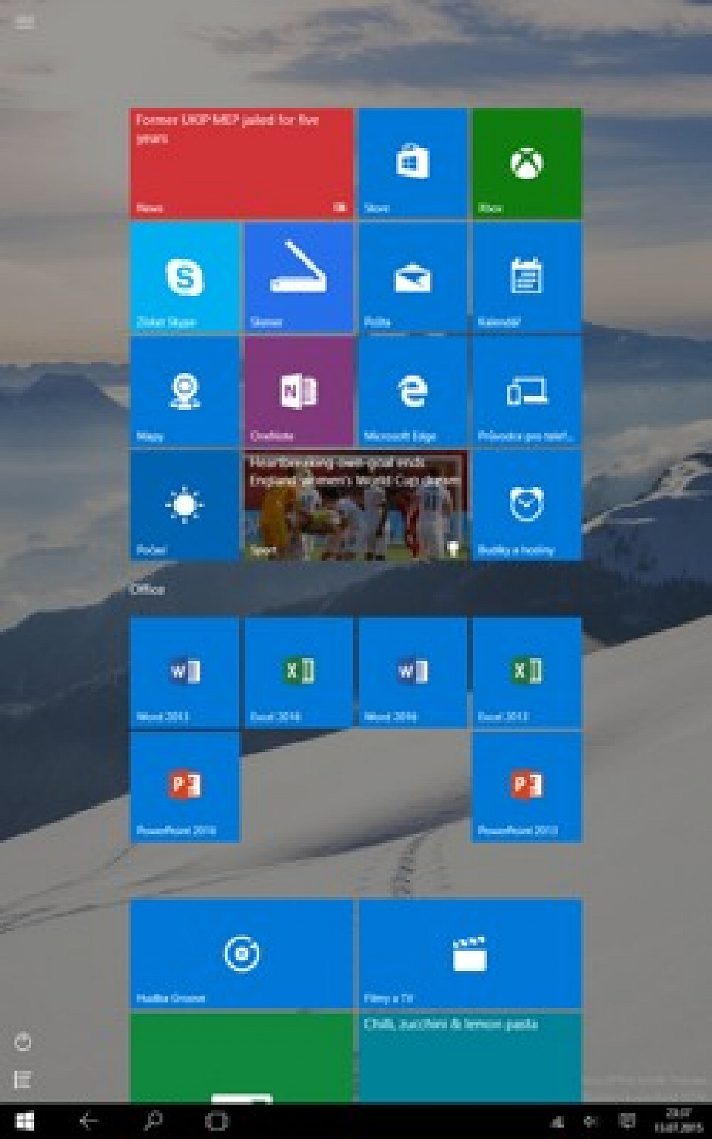 Windows 10 na tabletech