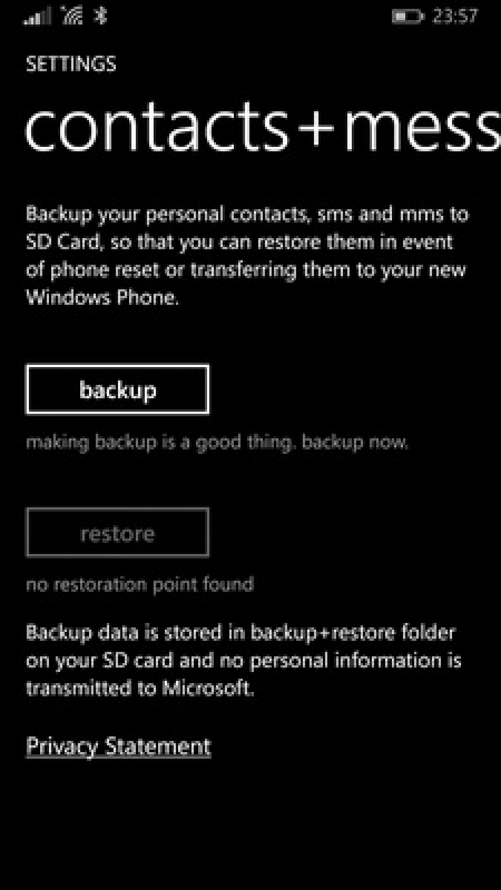 Backup