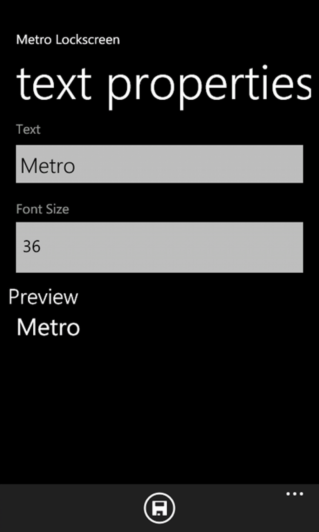 Metro Lockscreen