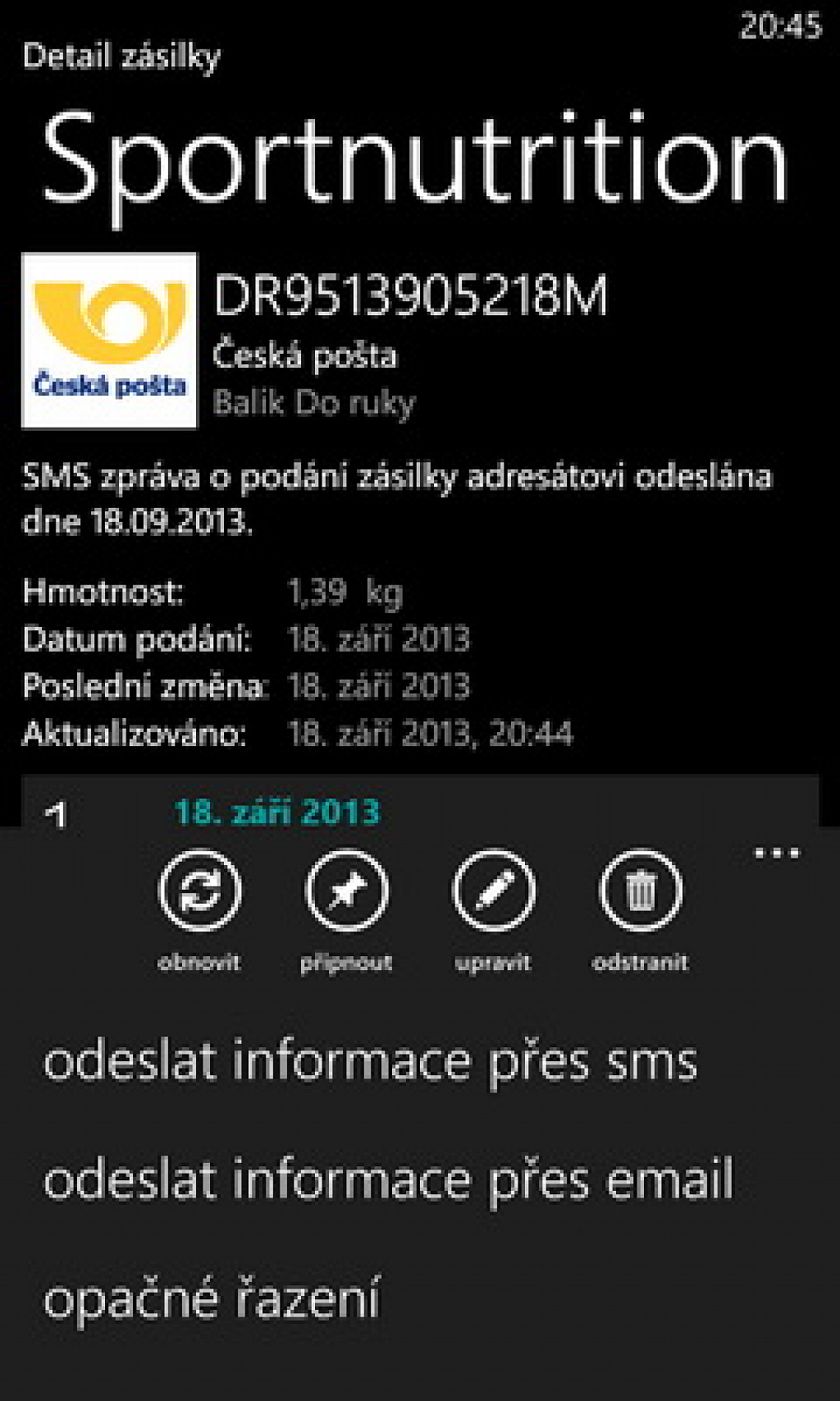 zasilky