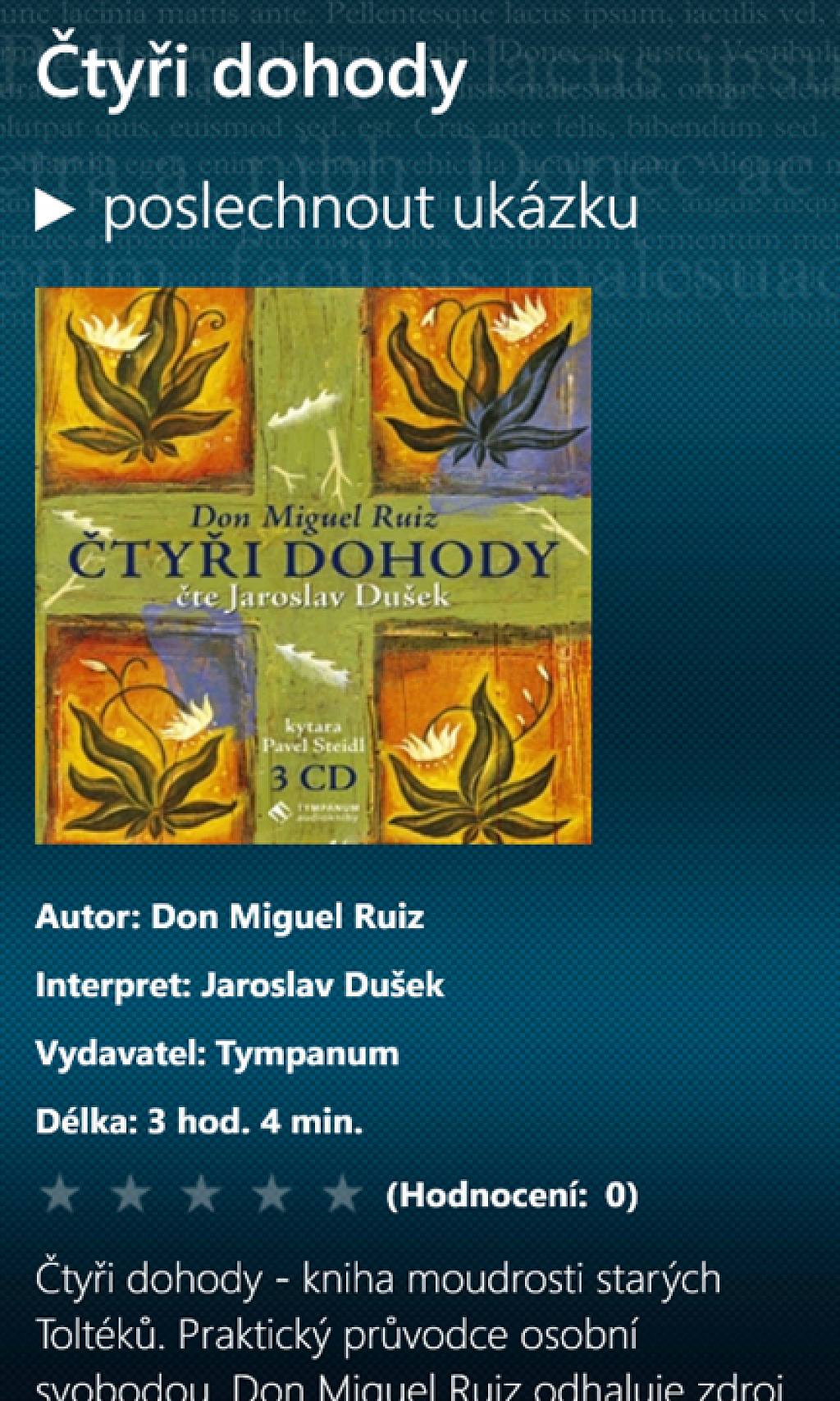 Audiotéka pro Windows Phone