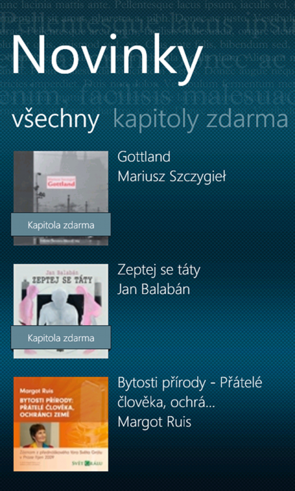 Audiotéka pro Windows Phone