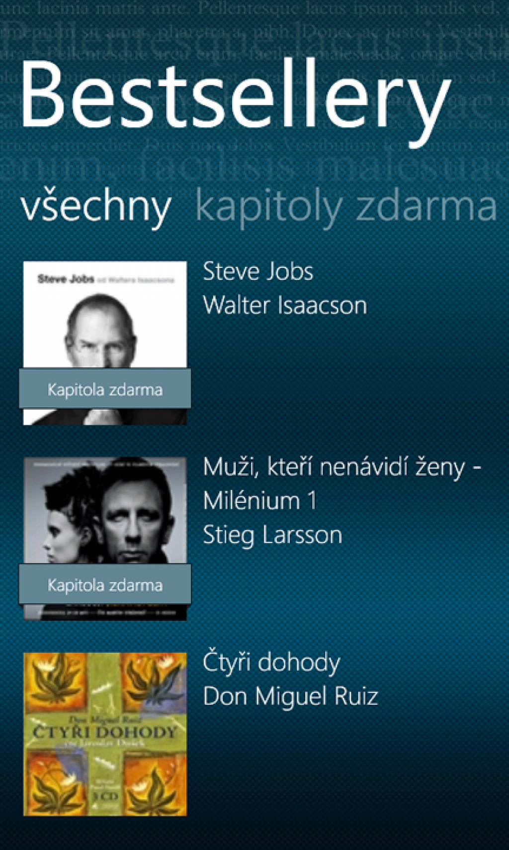 Audiotéka pro Windows Phone