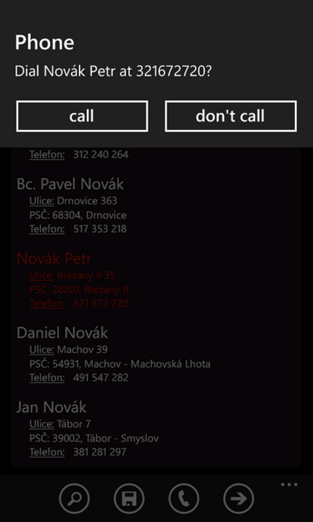 Telefonní seznam