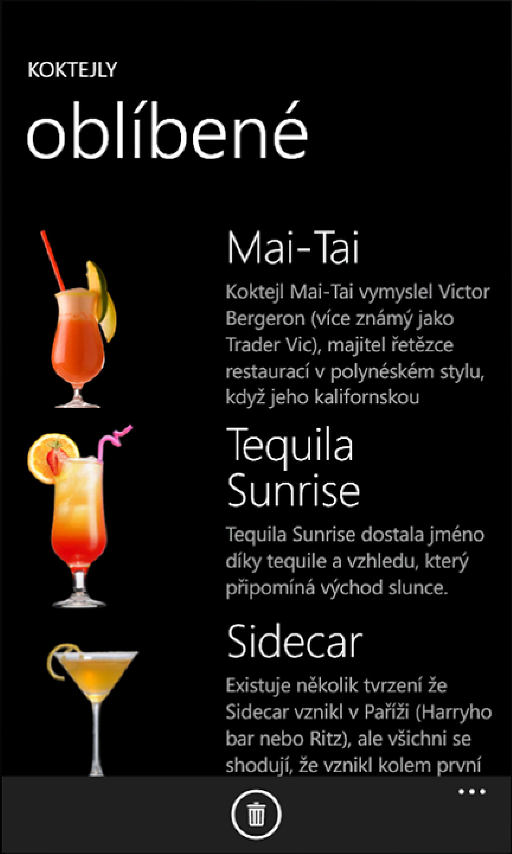Koktejly