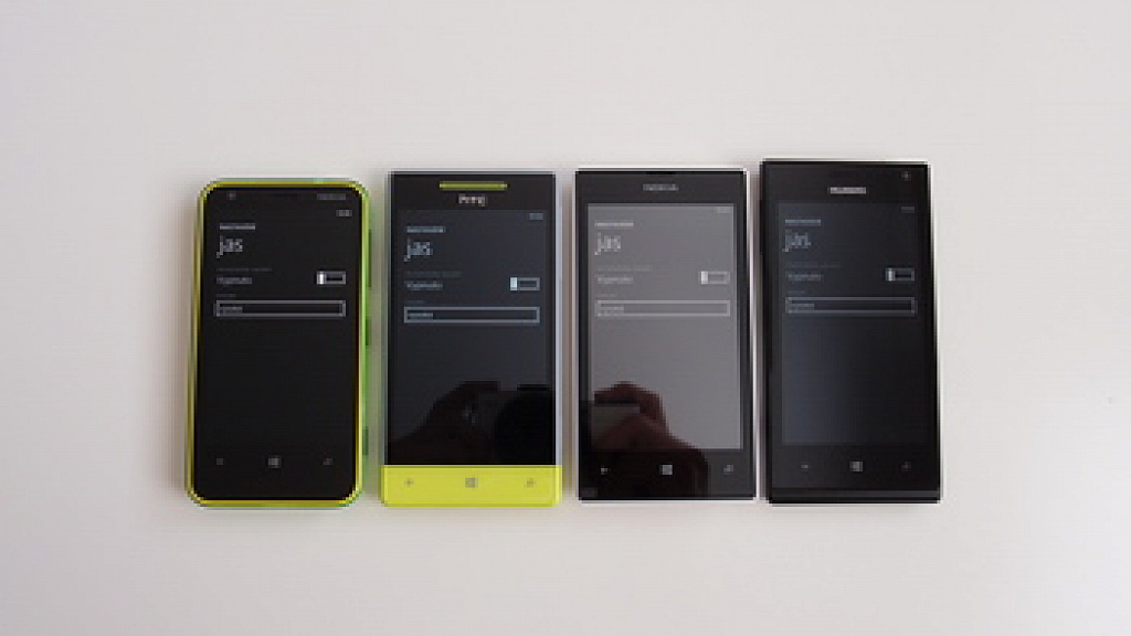 Nokia Lumia 520 vs. Nokai Lumia 620 vs. HTC 8S vs. Huawei Ascend W1