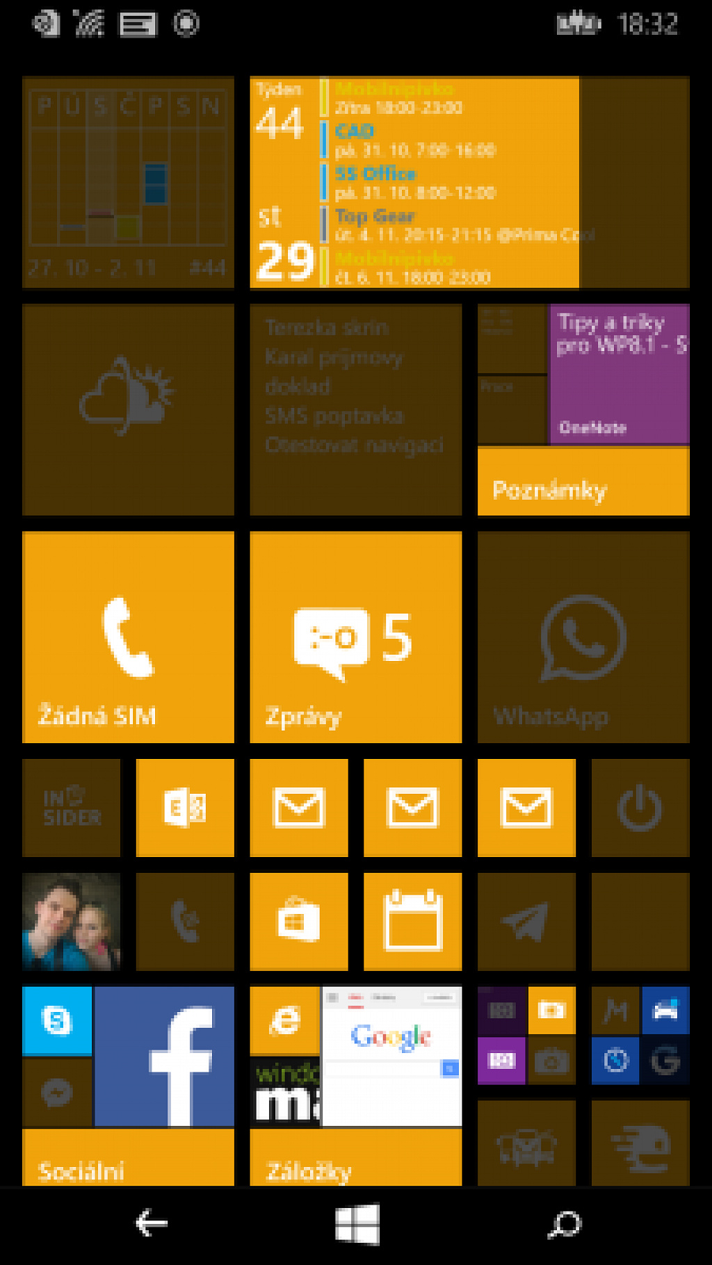 WP8 zálohování