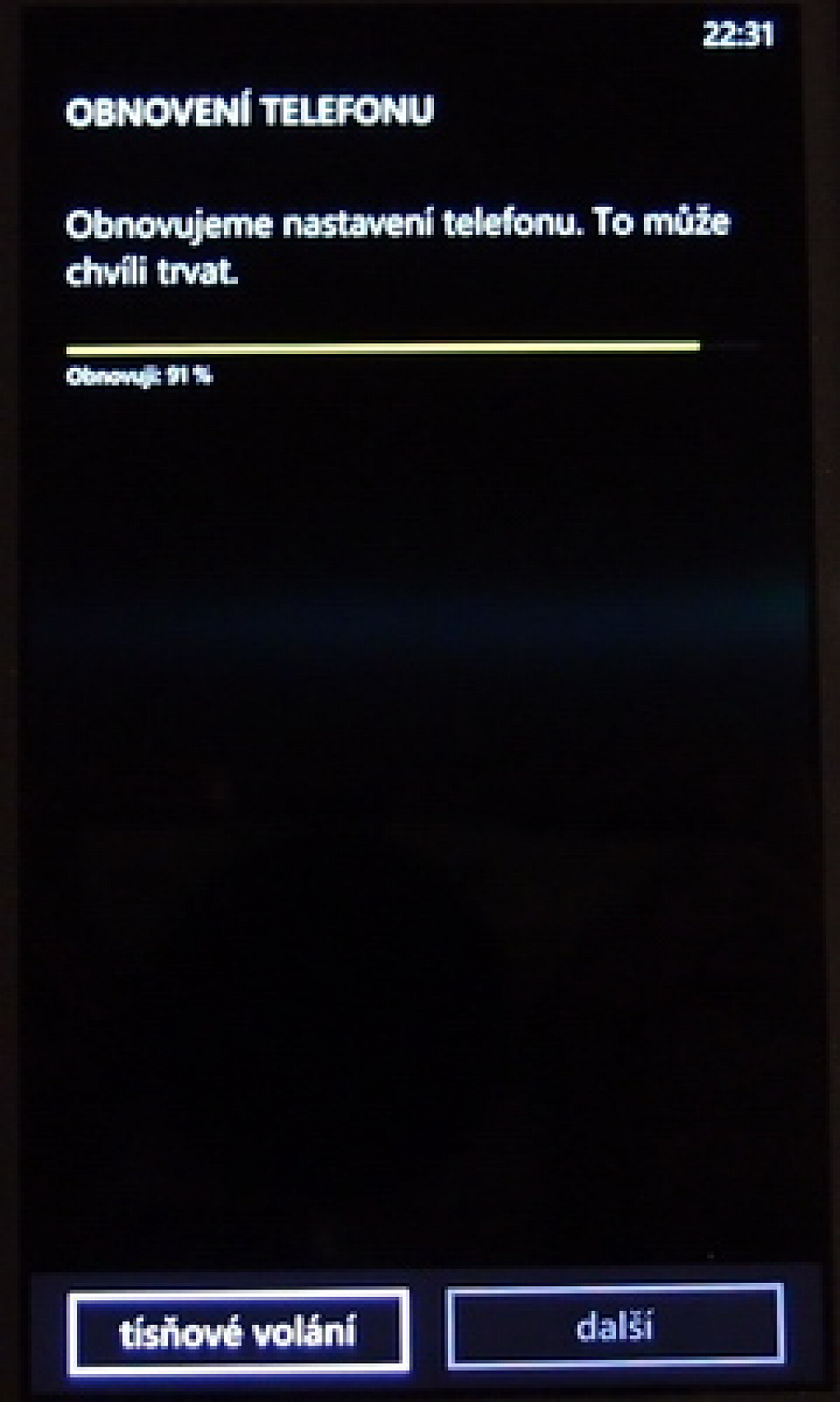 WP8 zálohování