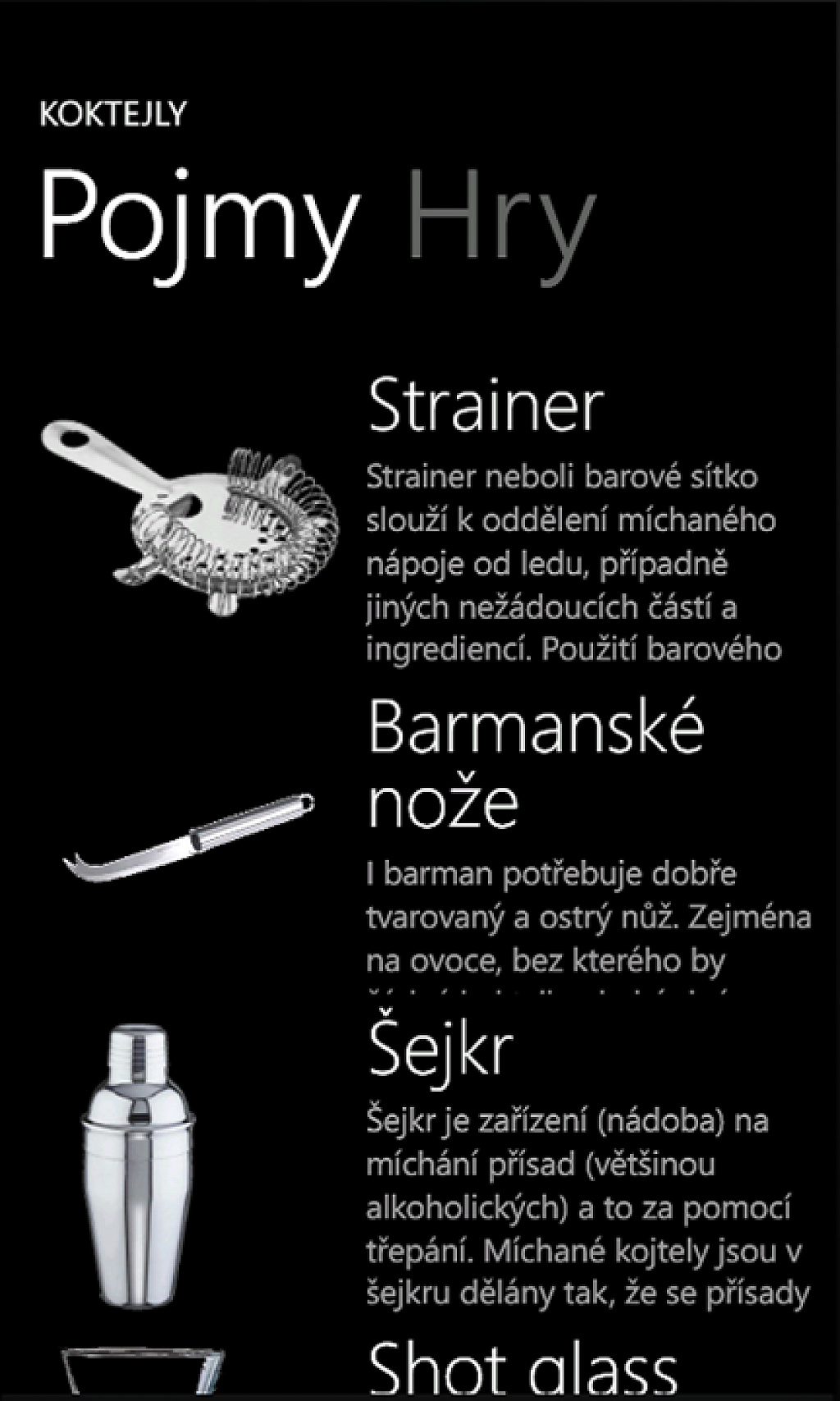 Koktejly