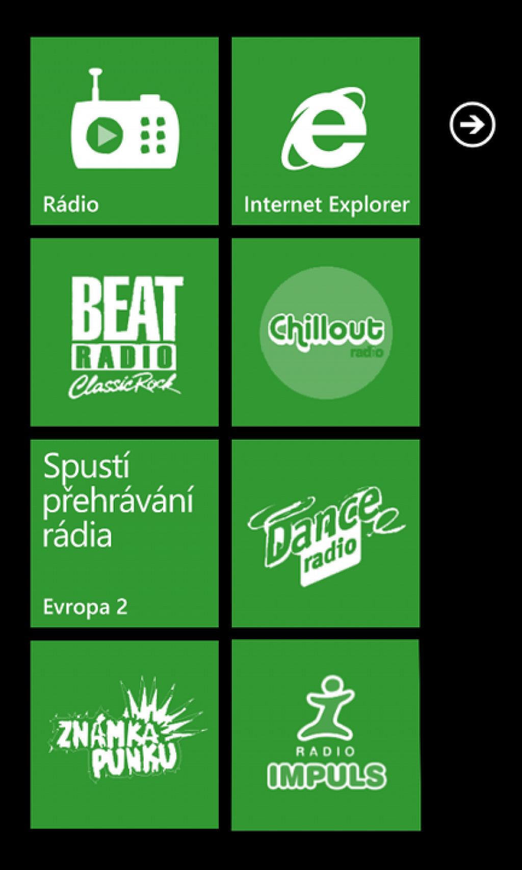 Radio pro Windows Phone 7