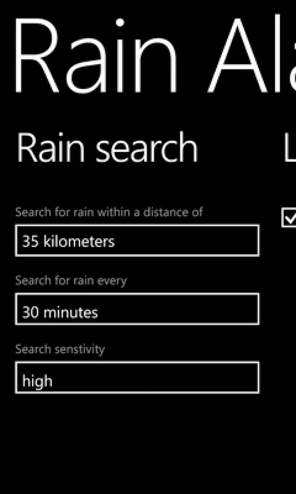 Rain Alarm
