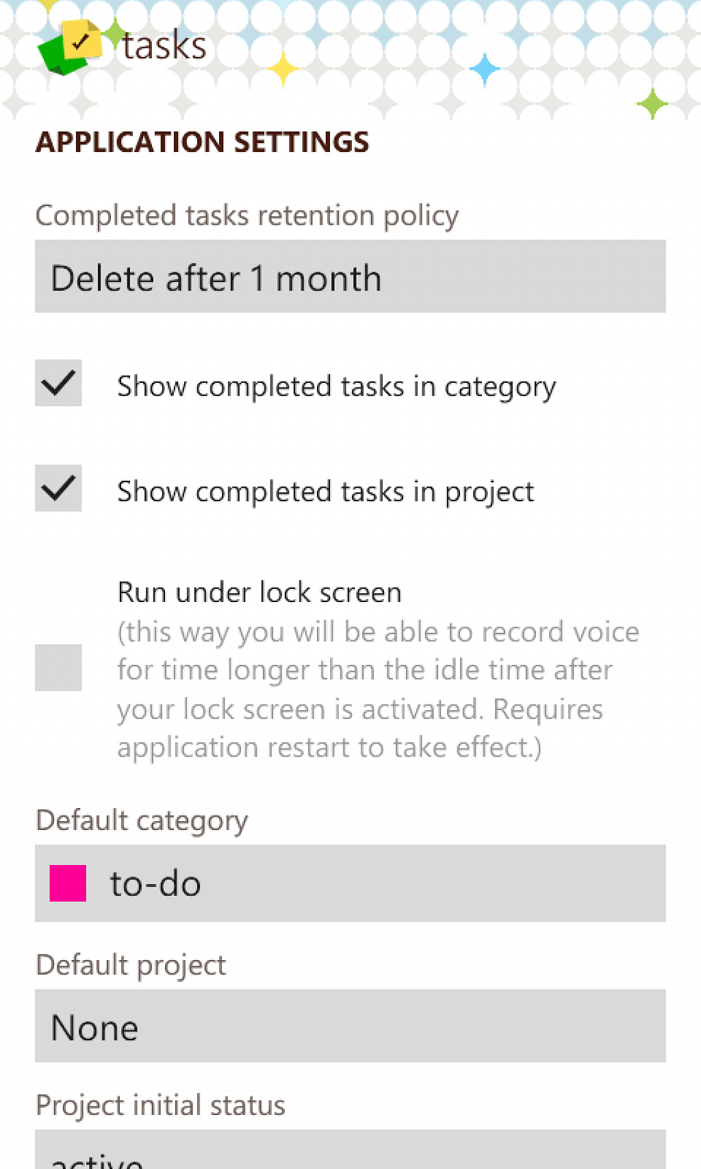 tasks for wp7