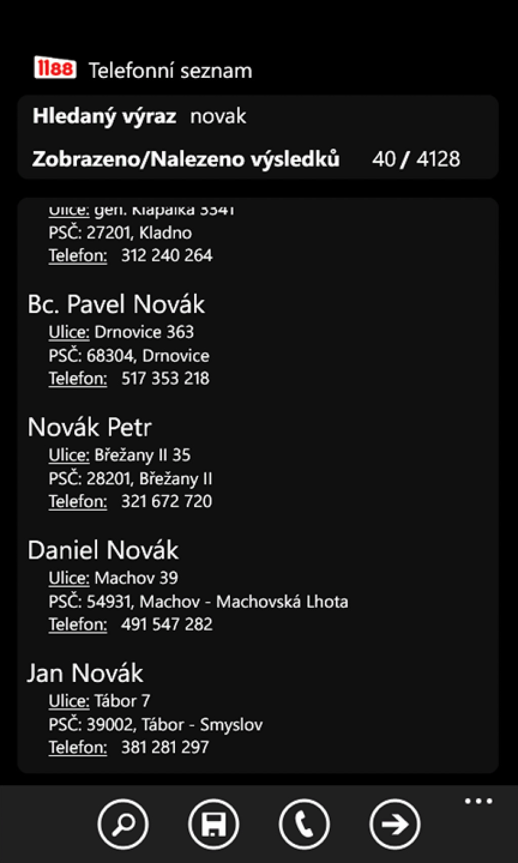 Telefonní seznam