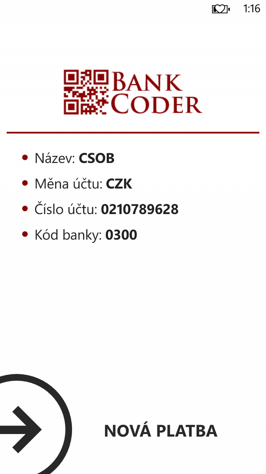 QR BankCoder