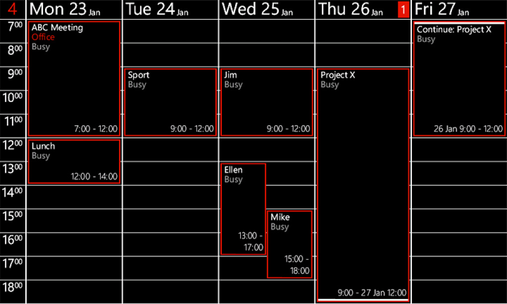 Week Schedule