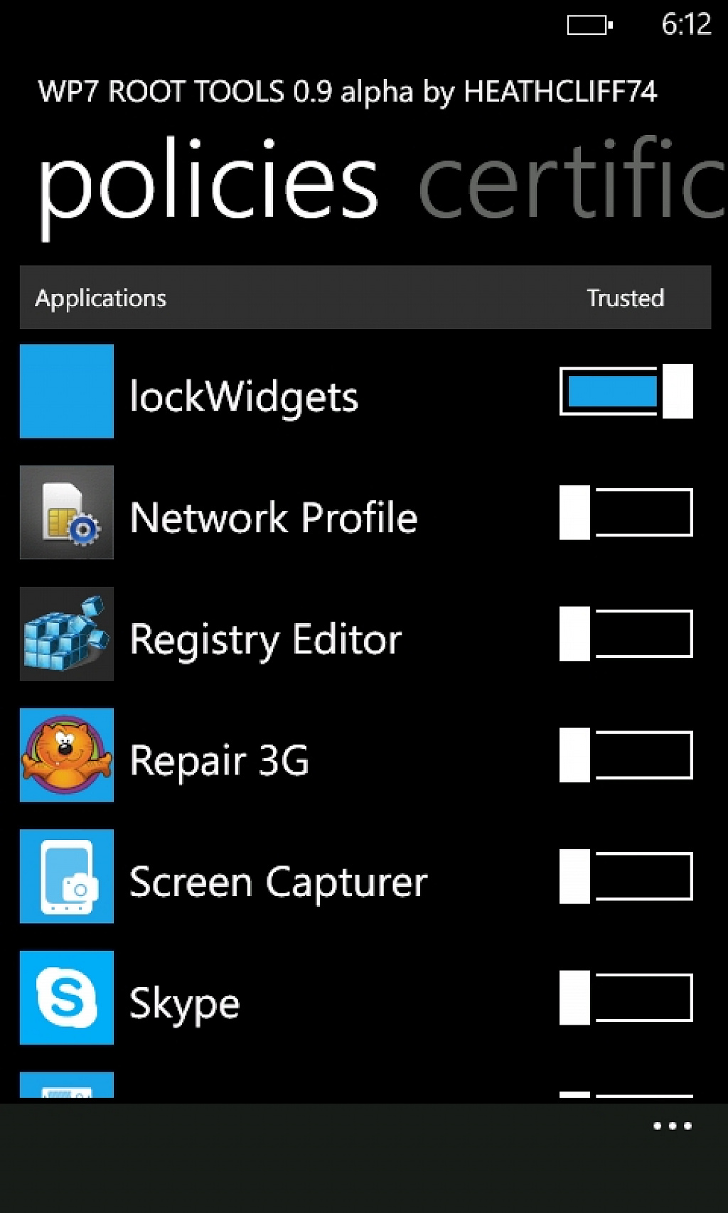 WP7 Root tools