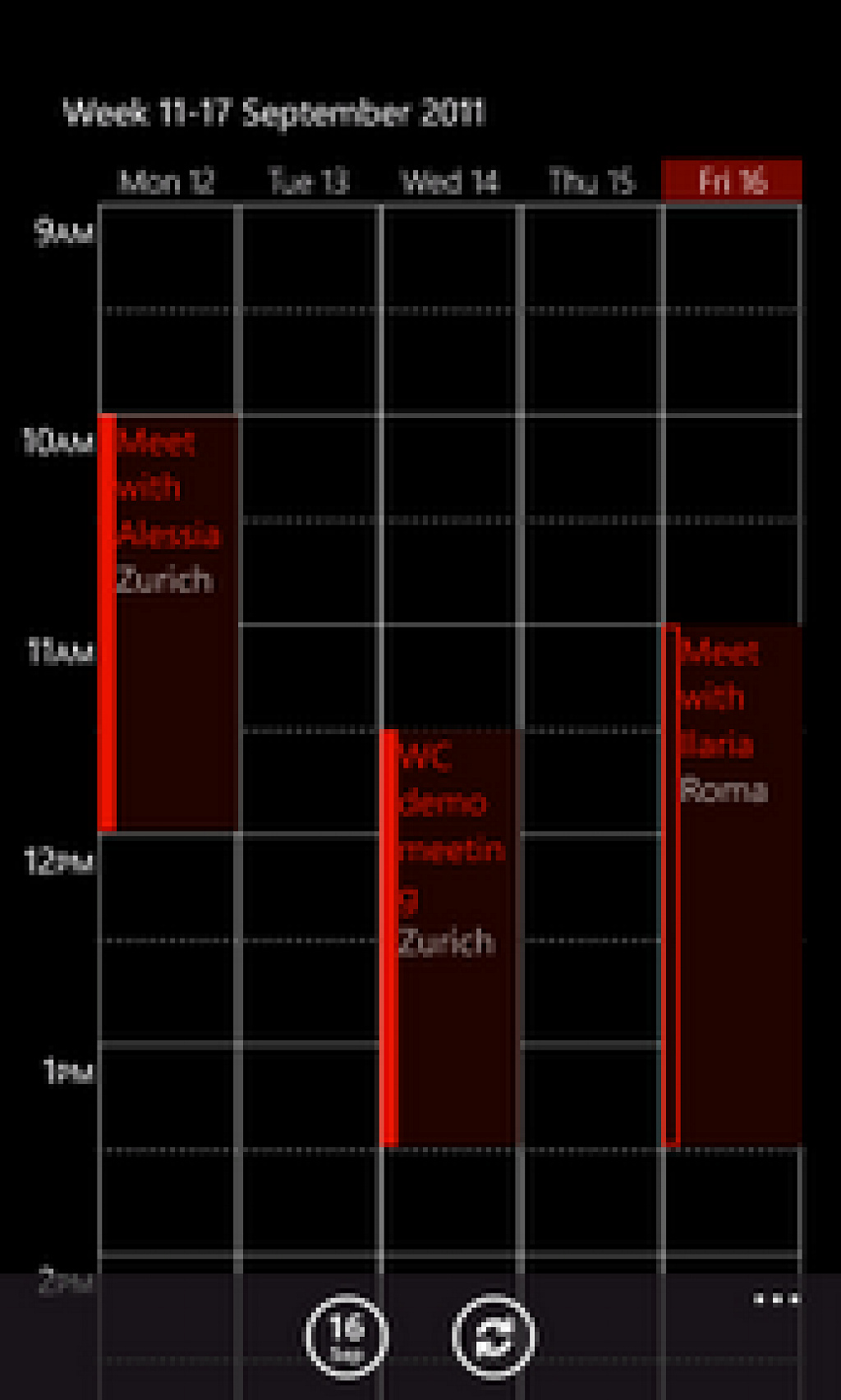 Week calendar