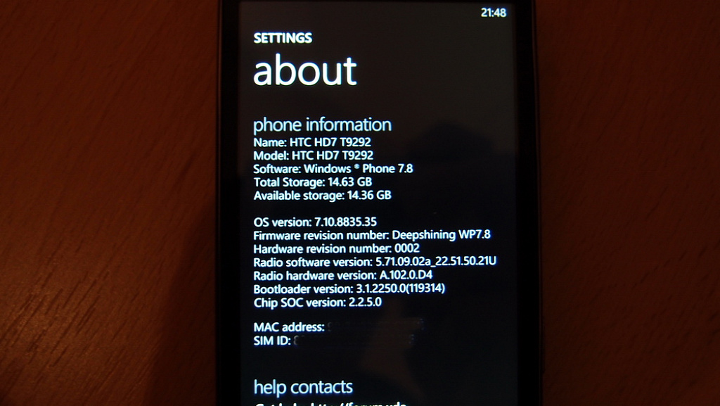 Windows Phone 7.8