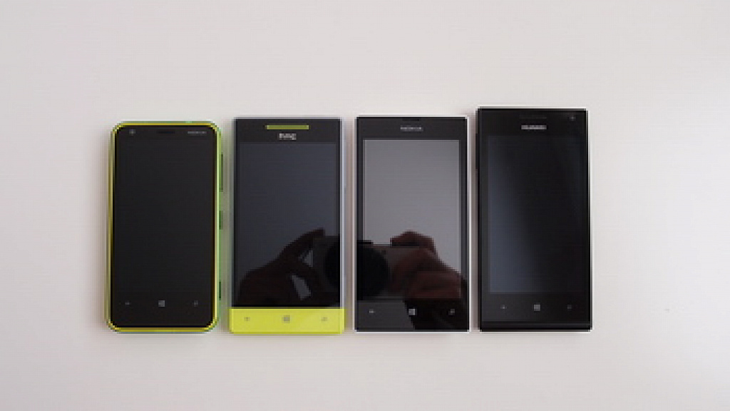 Nokia Lumia 520 vs. Nokai Lumia 620 vs. HTC 8S vs. Huawei Ascend W1