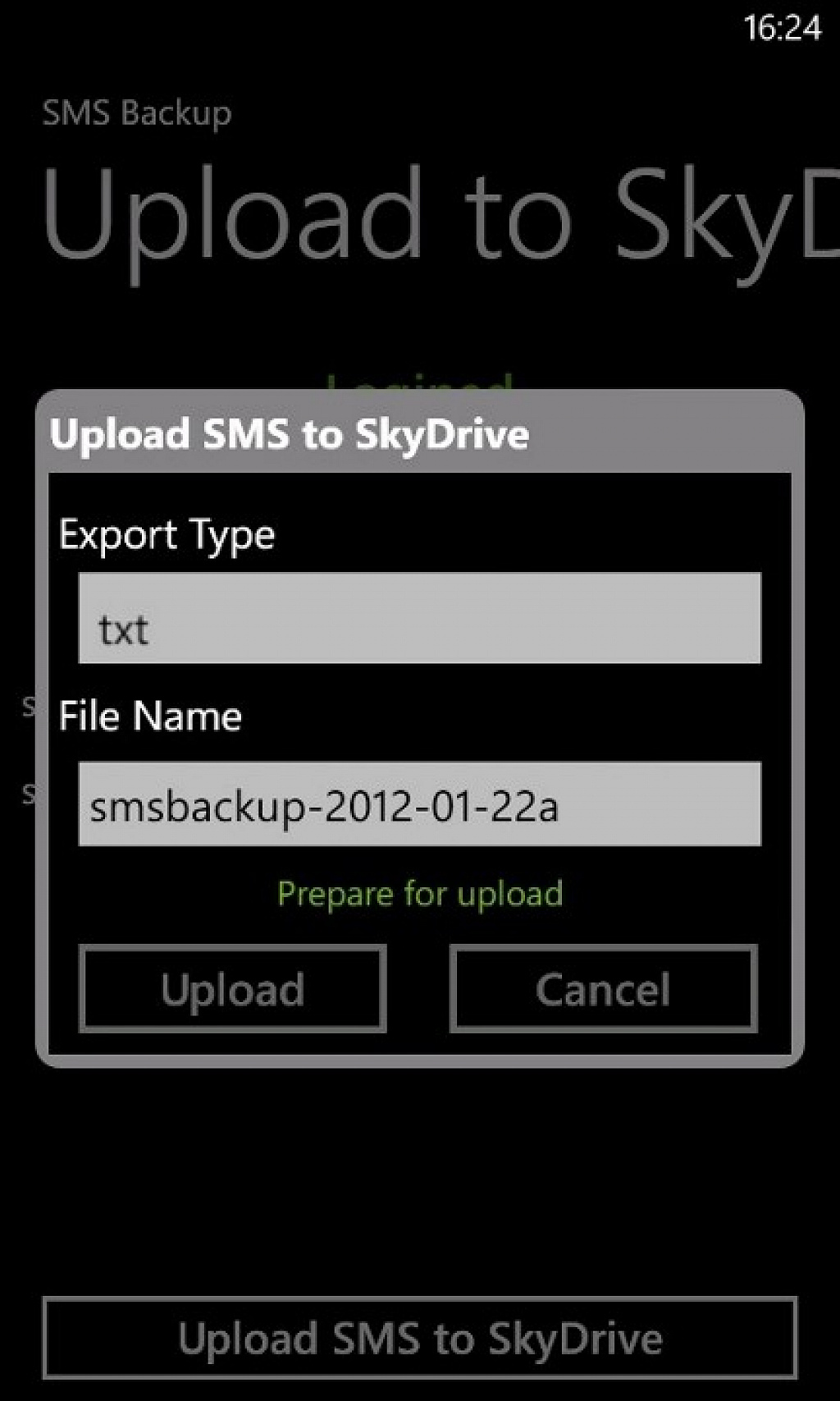 SMS Backup Windows Phone