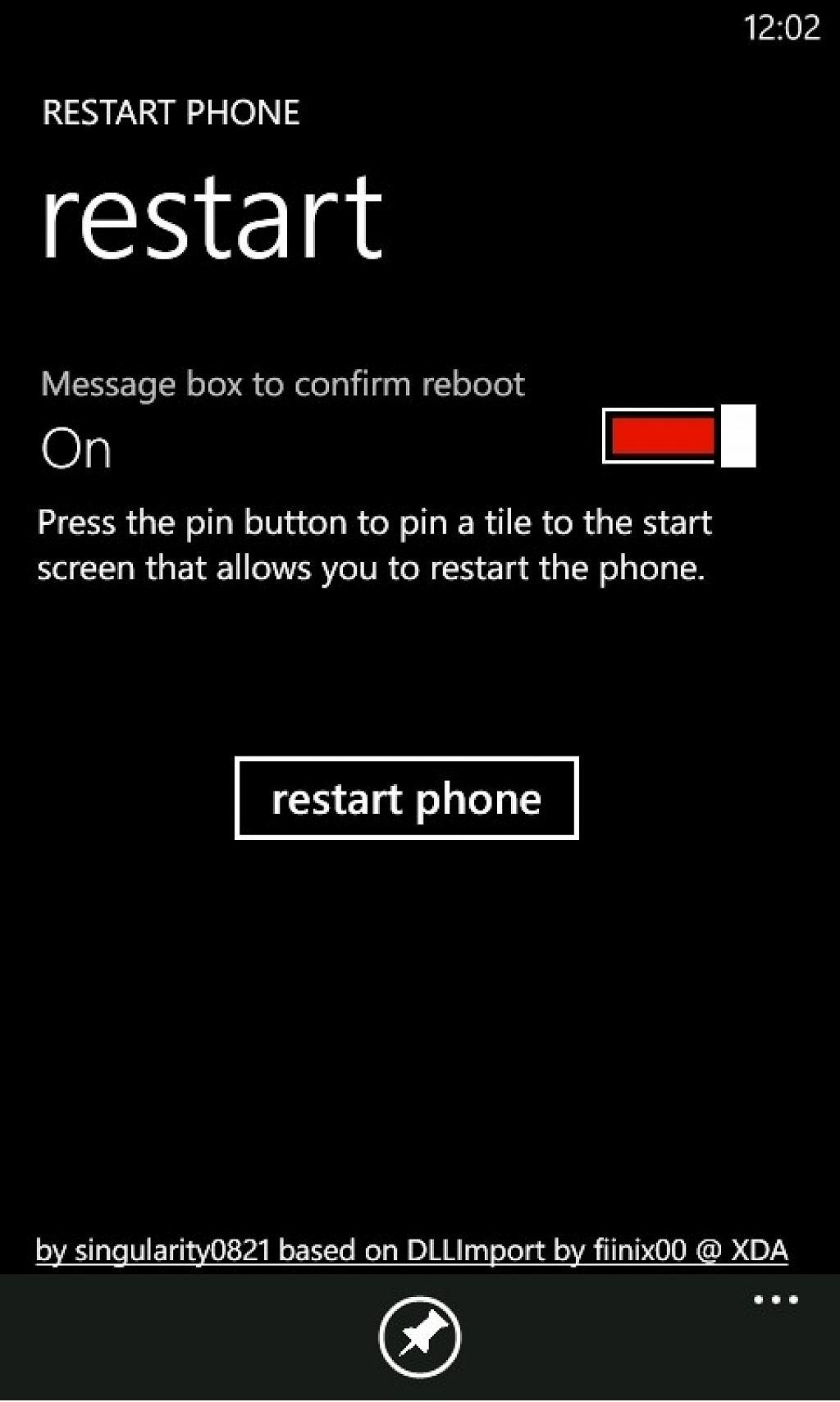 restart pro windows phone 7