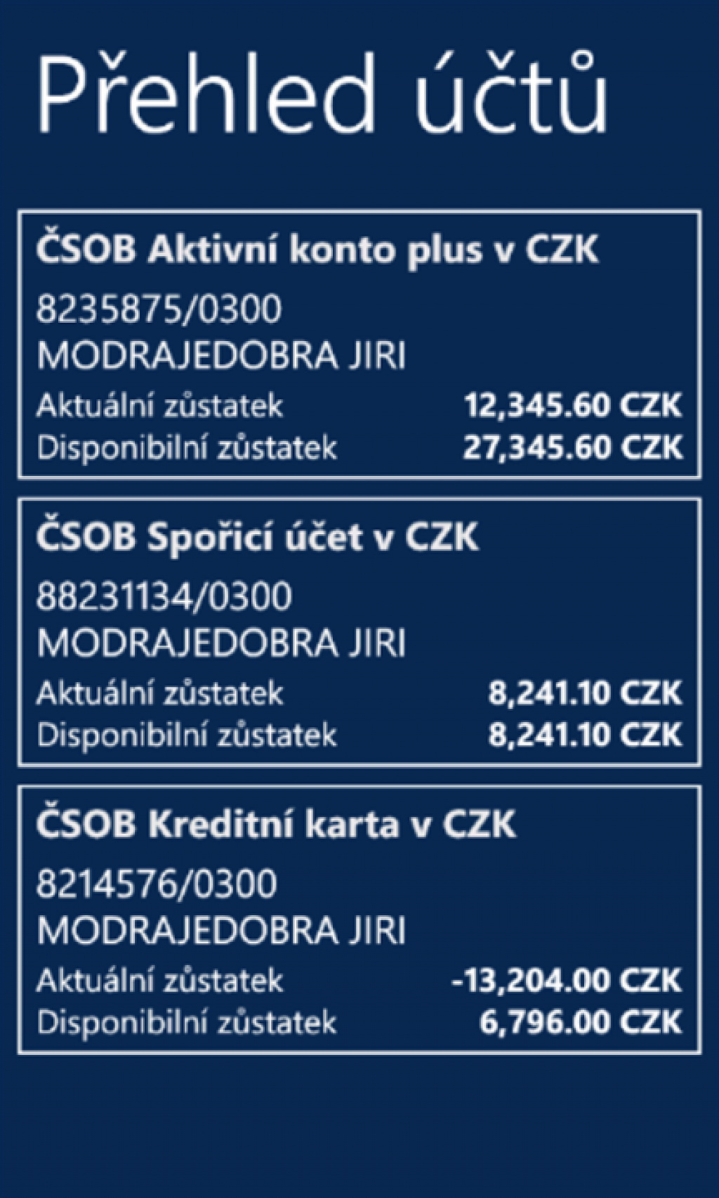 ČSOB SmartBanking