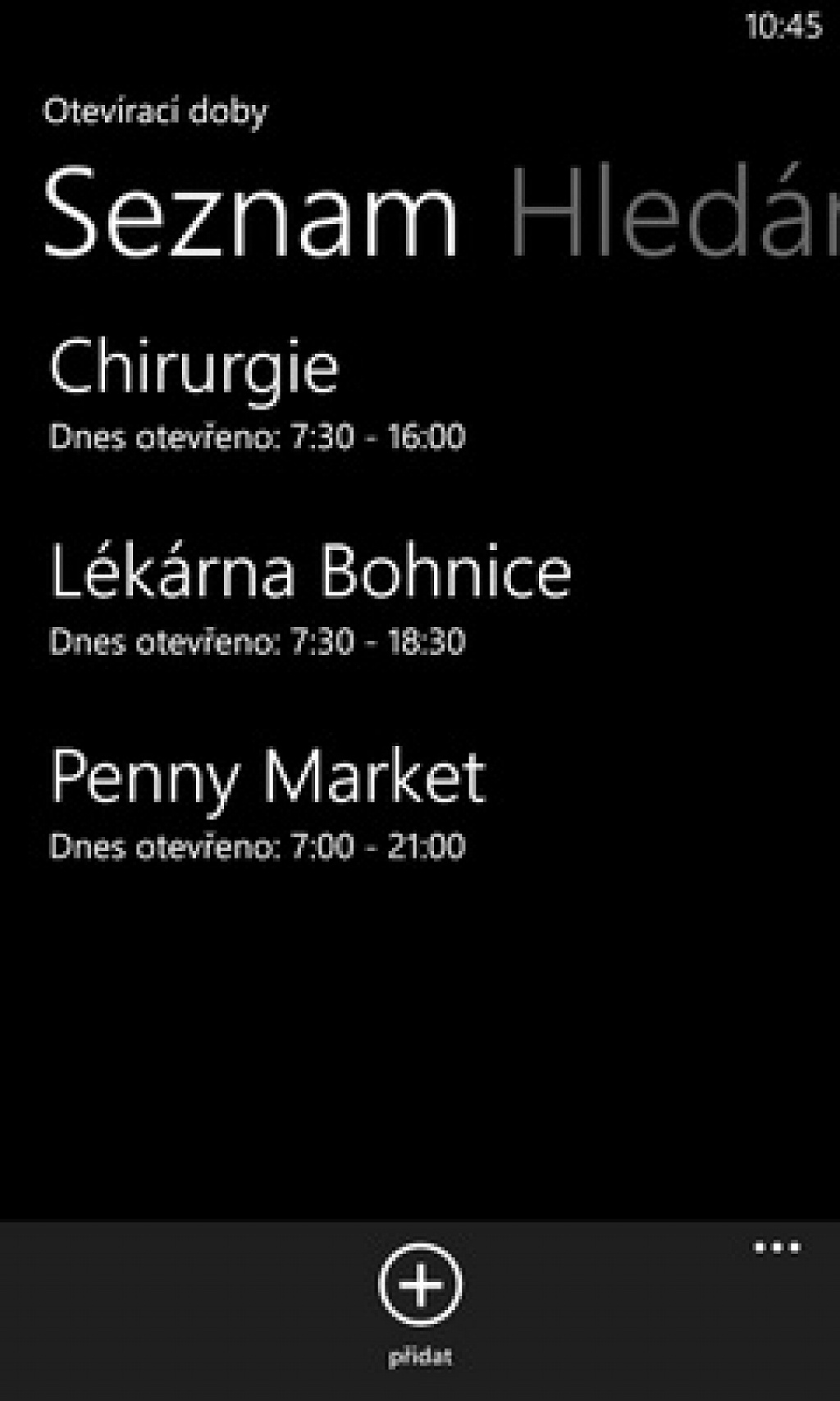 opening hours