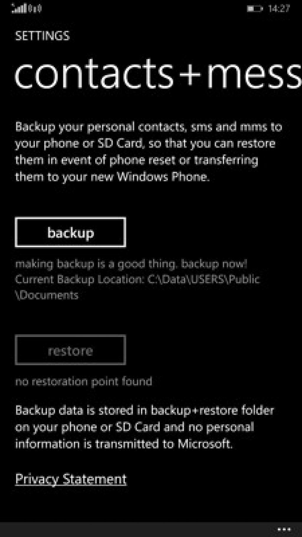 Backup