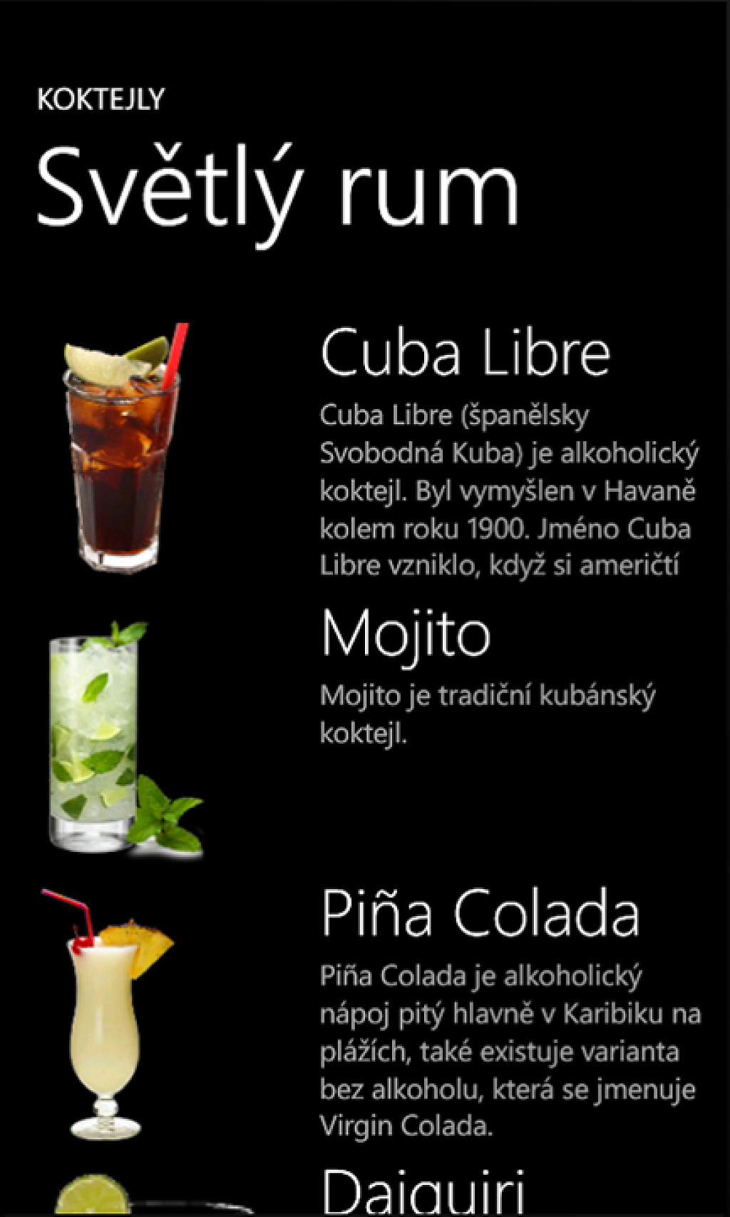Koktejly