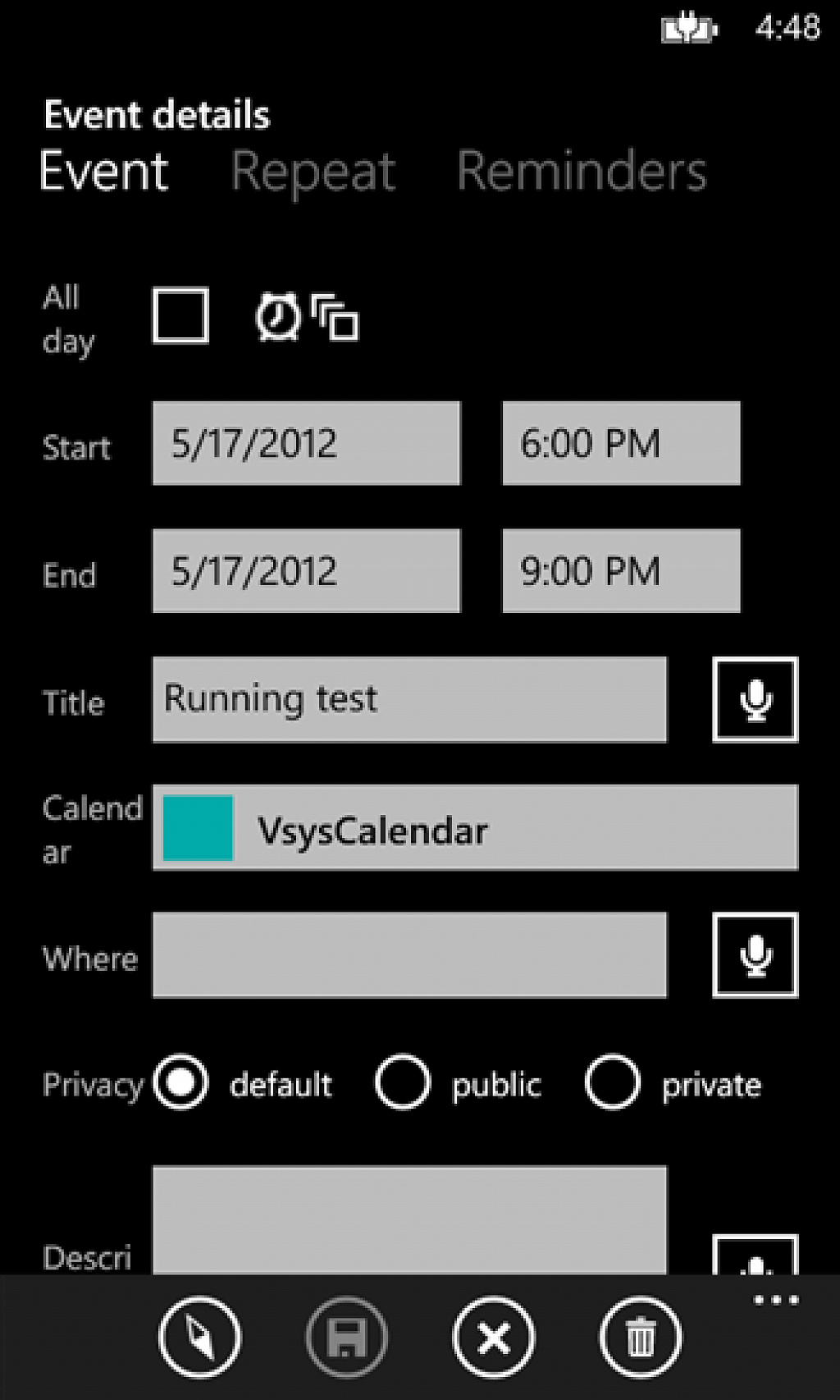 VsysCalendar 
