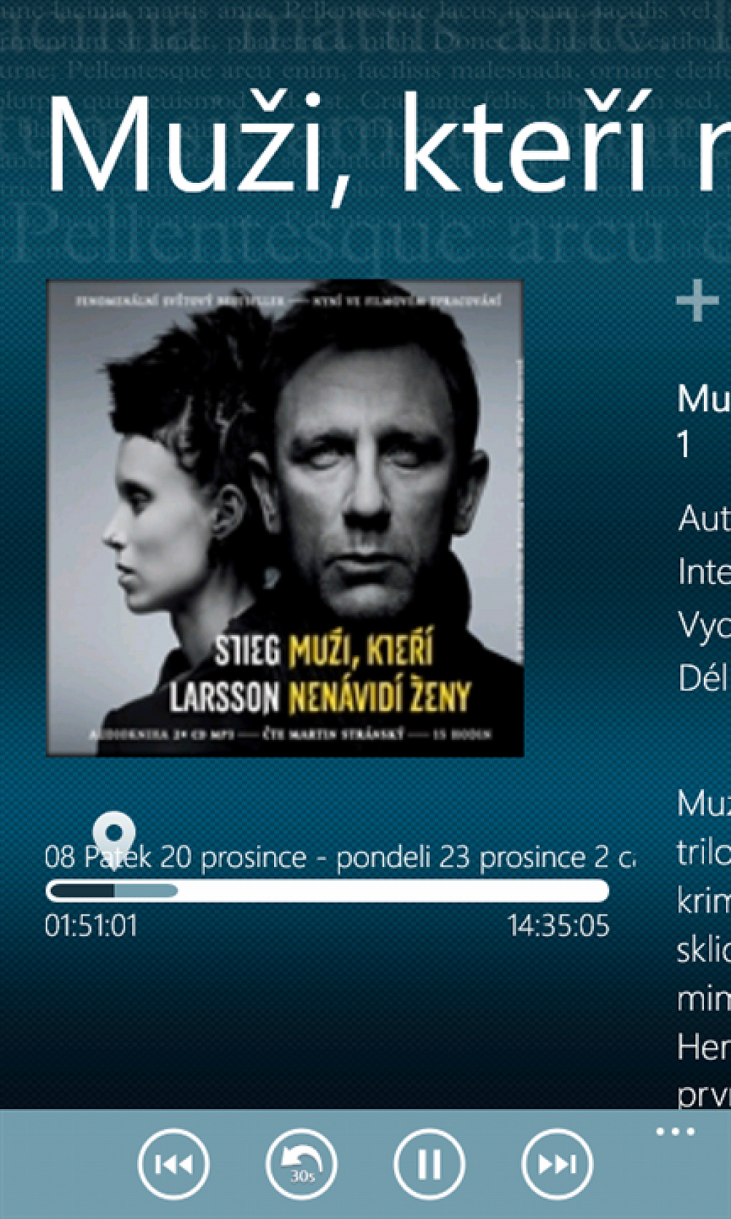 Audiotéka pro Windows Phone