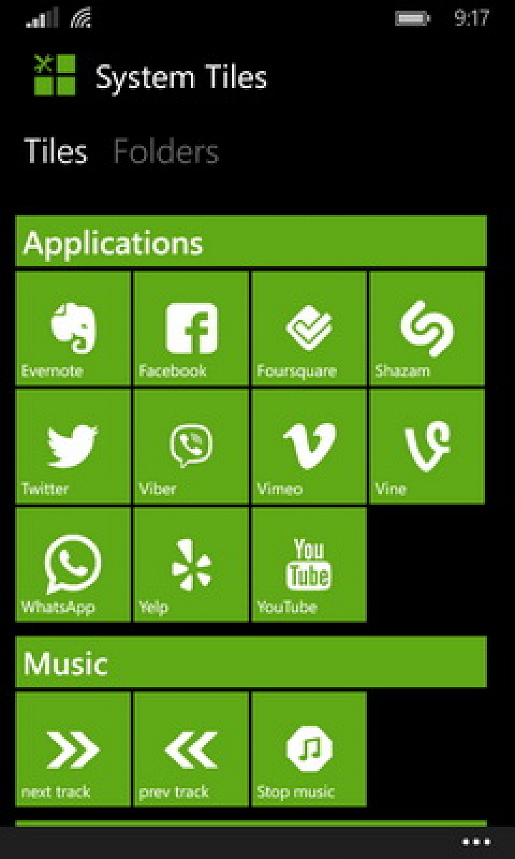 System Tiles