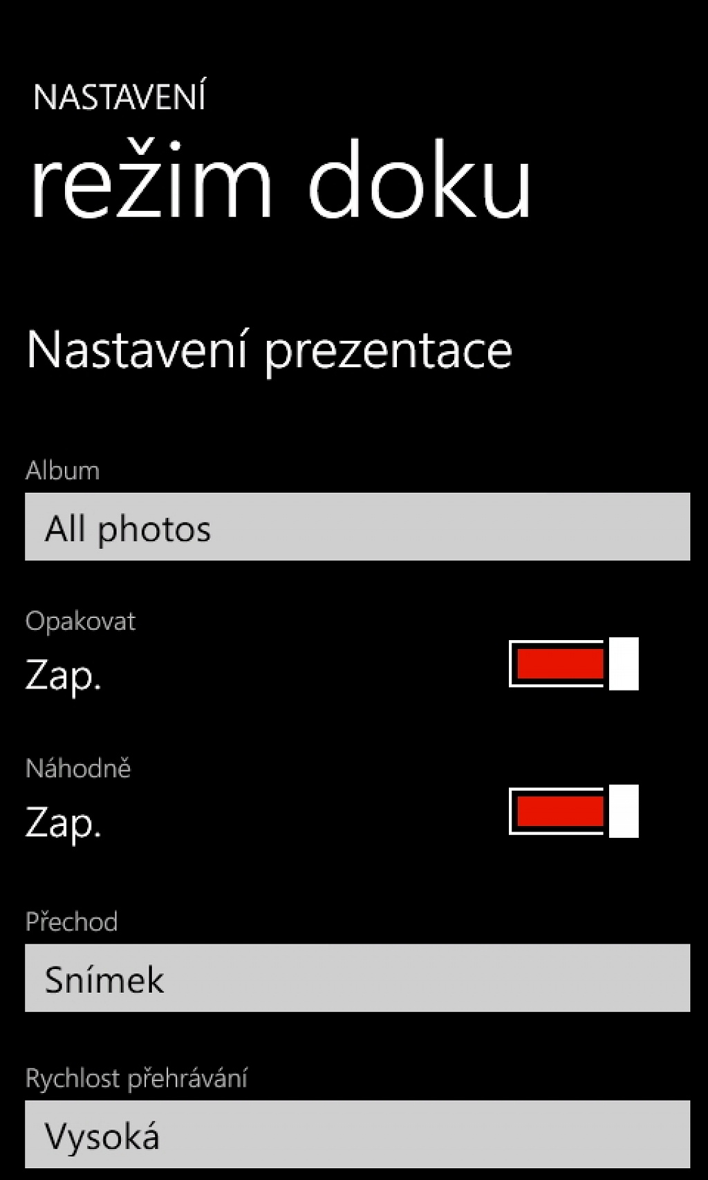 HTC Režim Doku