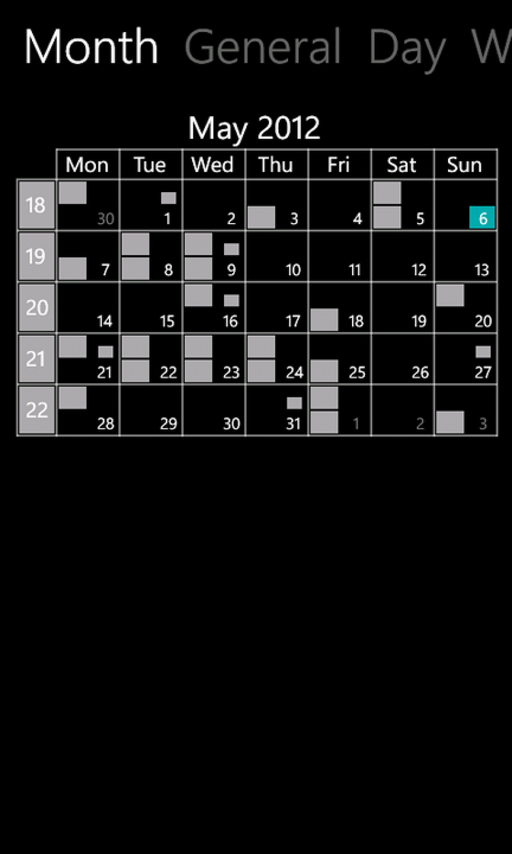 WP7 Calendar