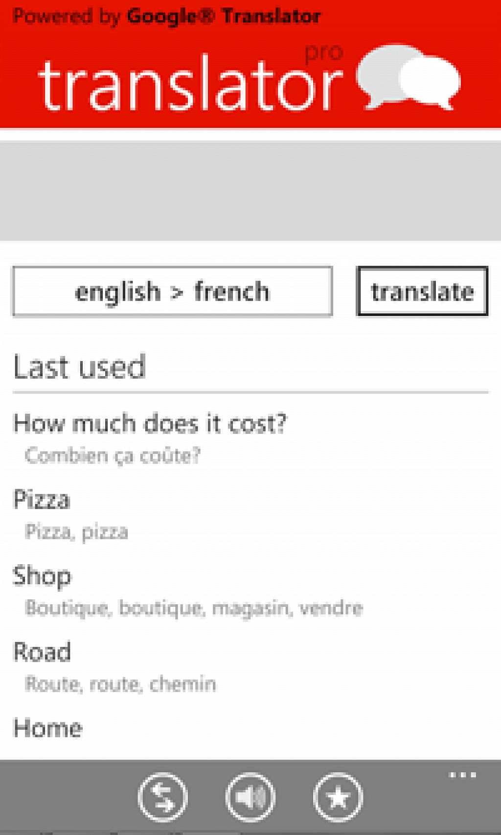 Translate Pro - Windows Phone 7
