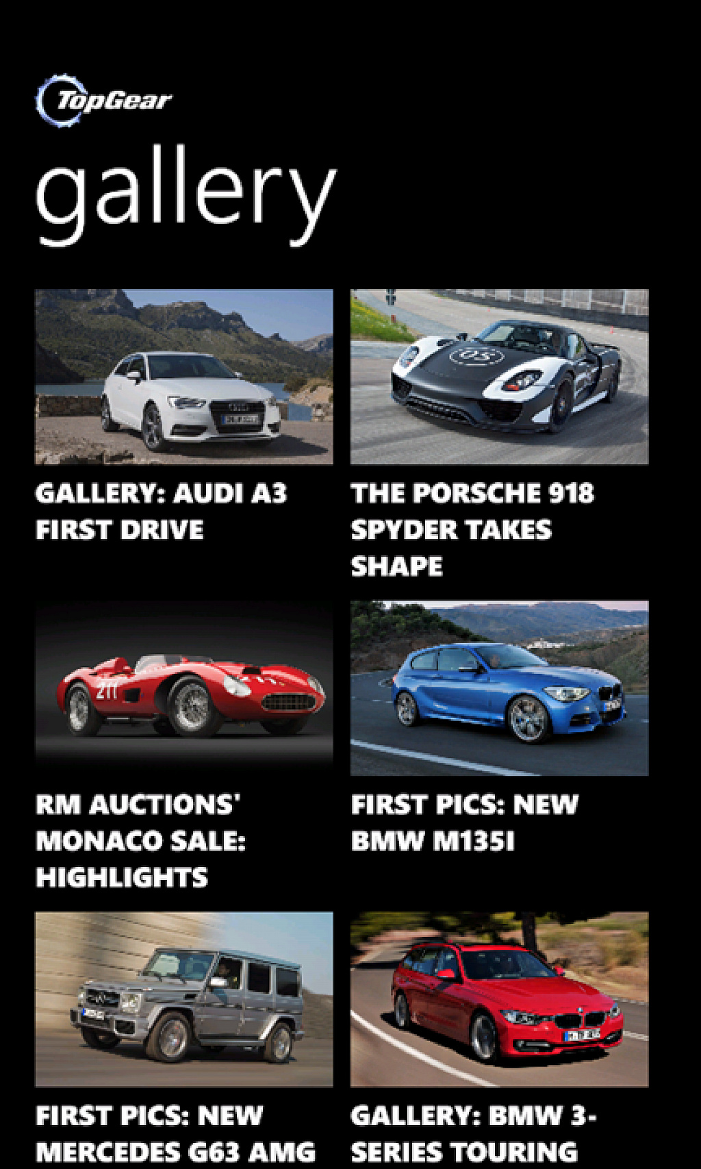 Top Gear pro Windows Phone