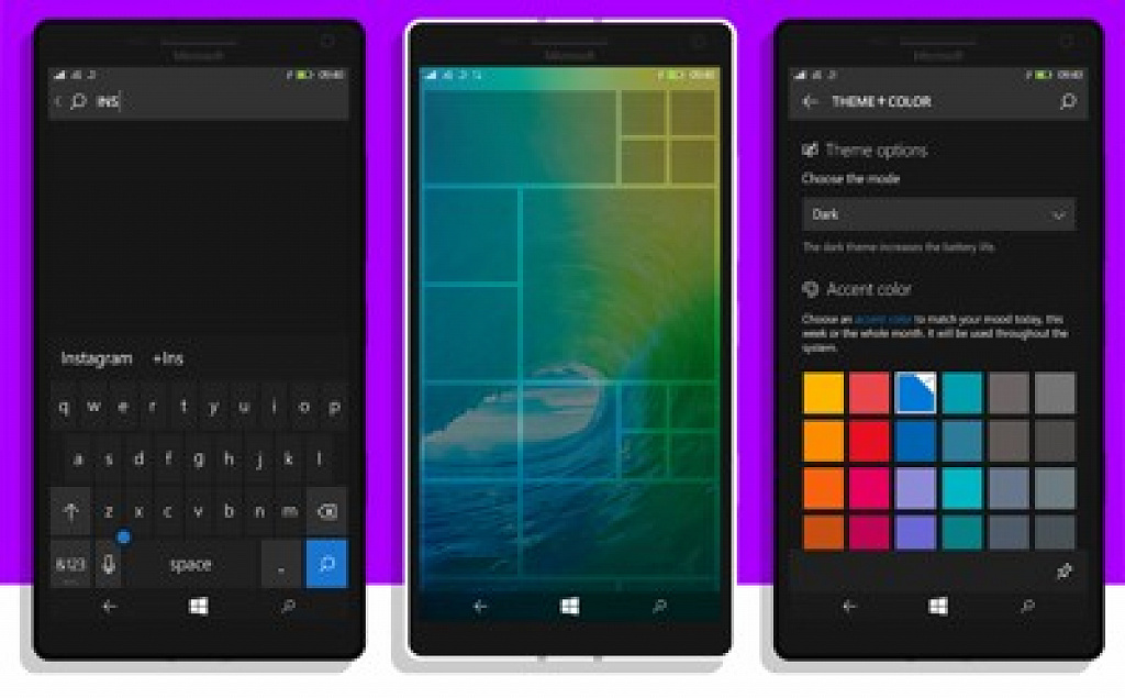 koncept Windows 10 Mobile