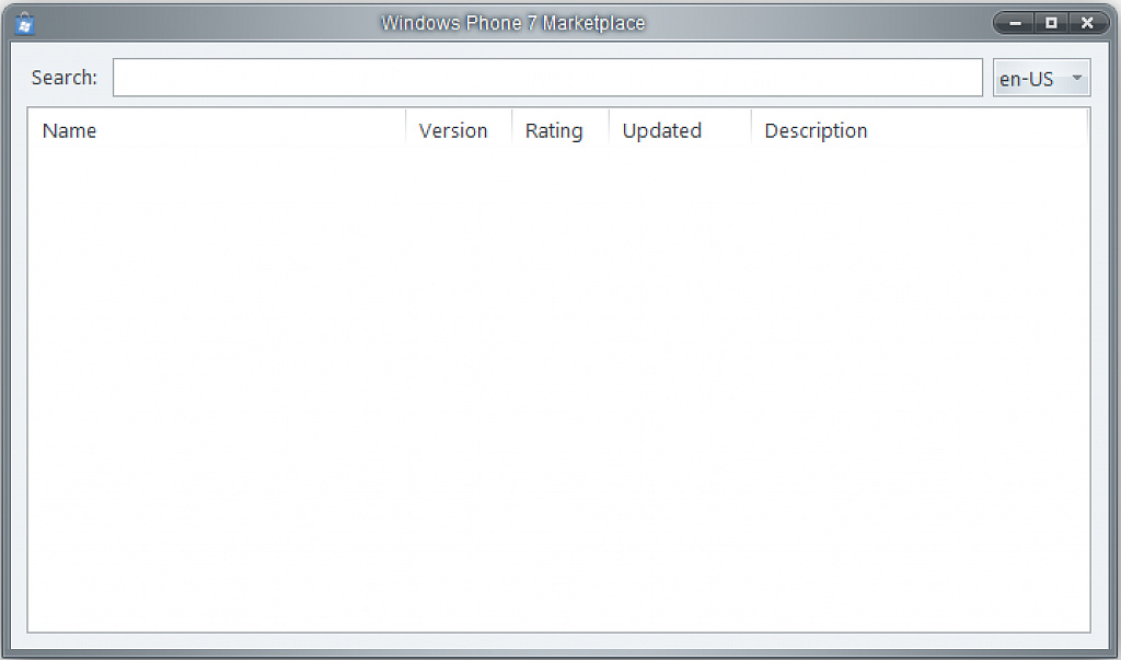 WP7 Desktop Marketplace