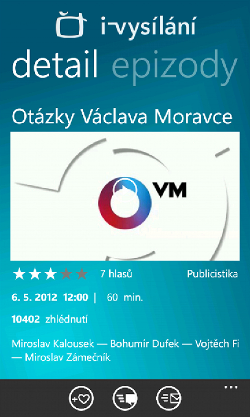 iVysílaní pro Windows Phone