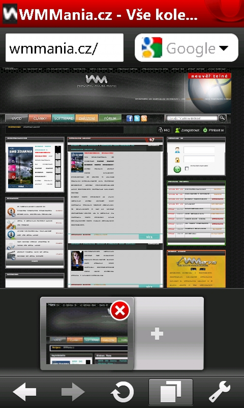 Opera mini Windows Phone 7