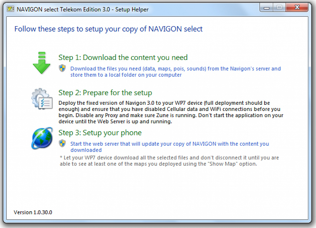 navigon instal