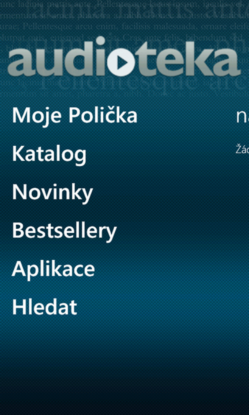 Audiotéka pro Windows Phone