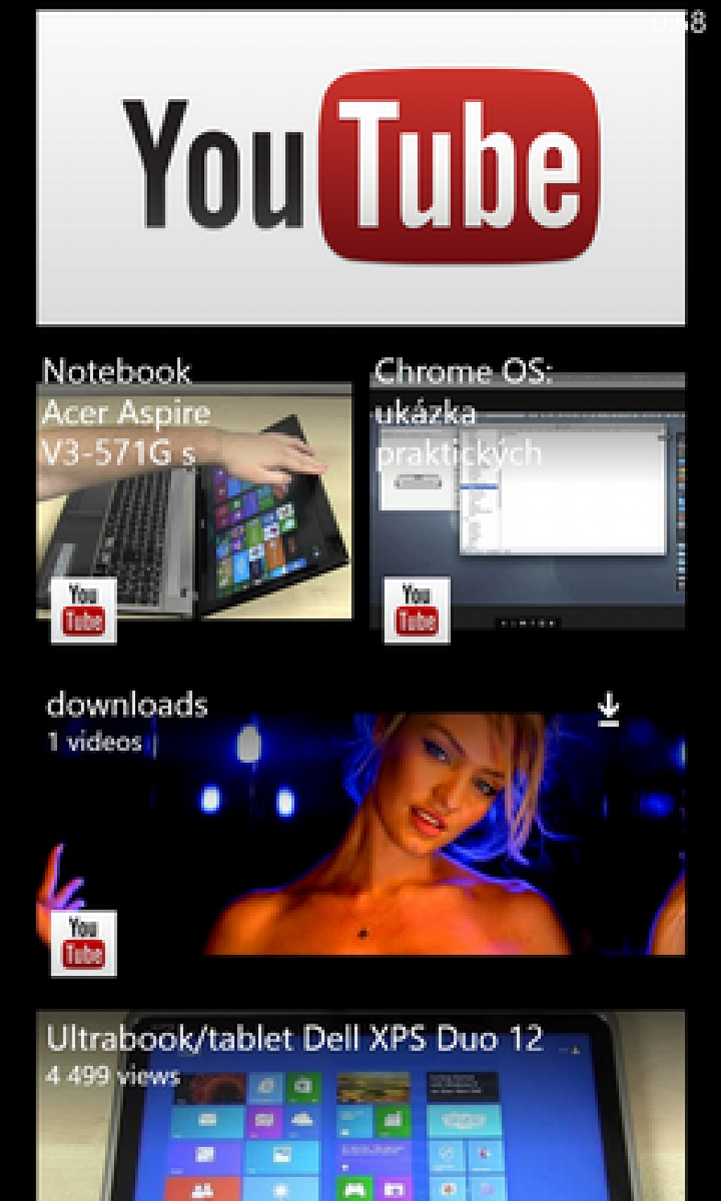 YouTube pro Windows Phone