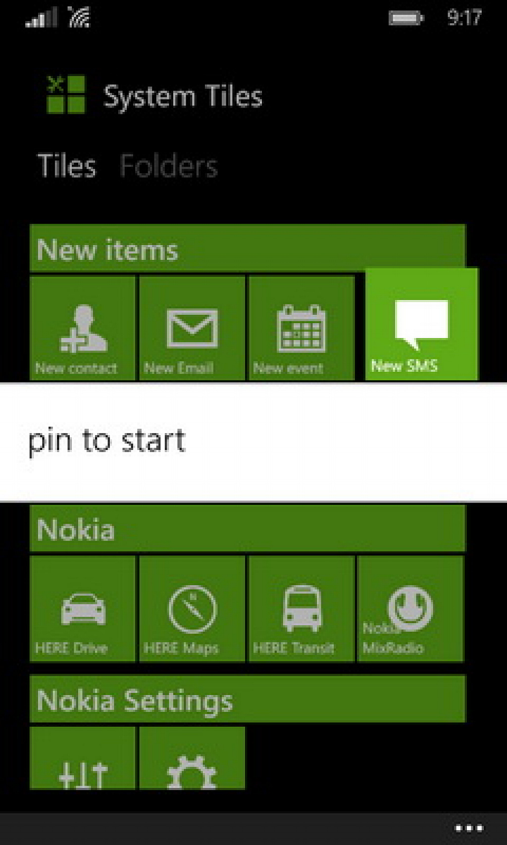 System Tiles