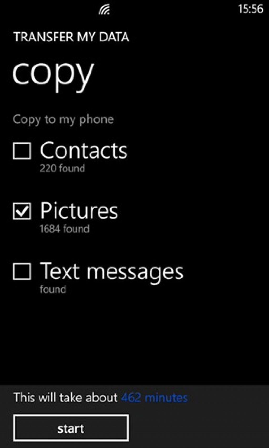 Transfer my data