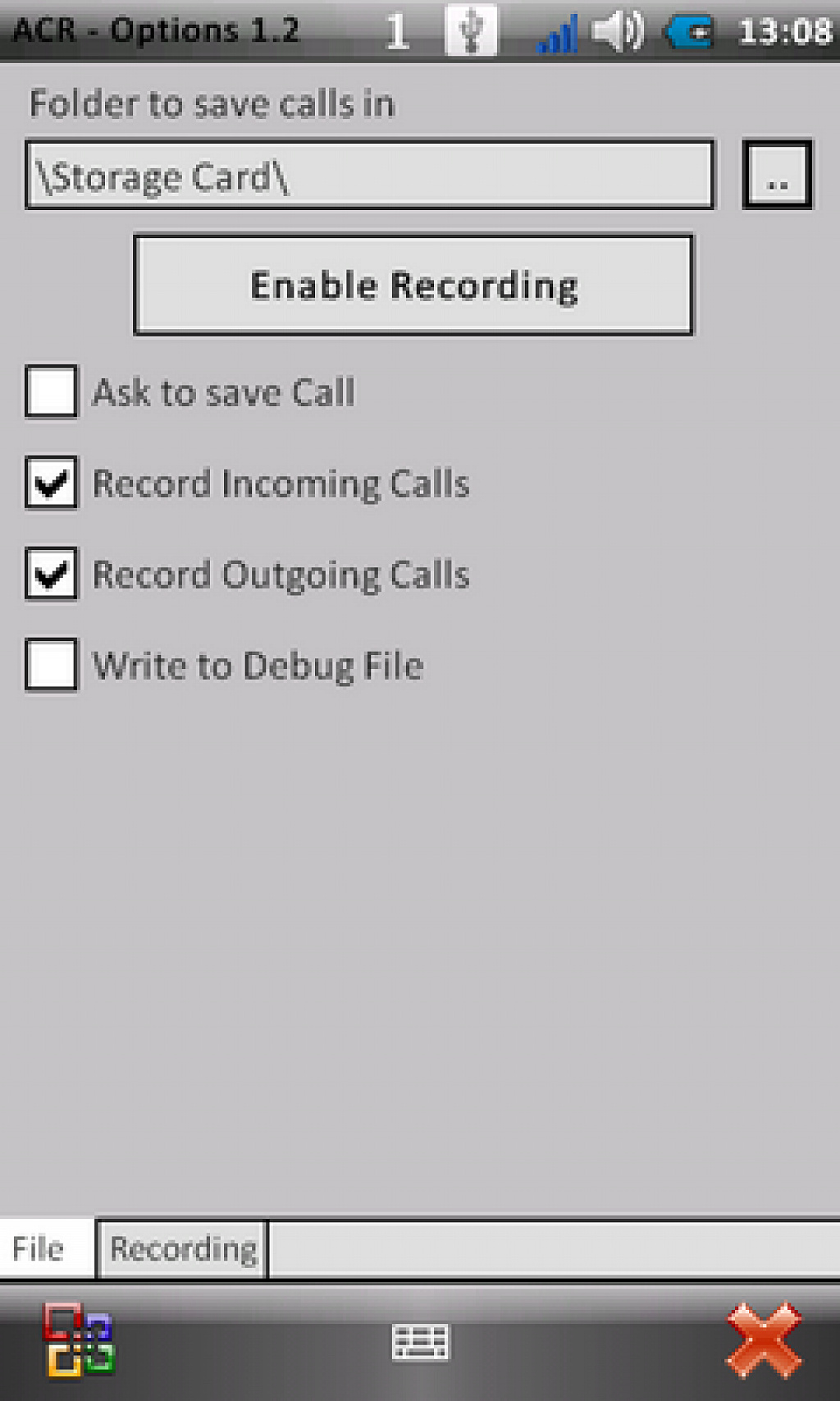 auto call recording