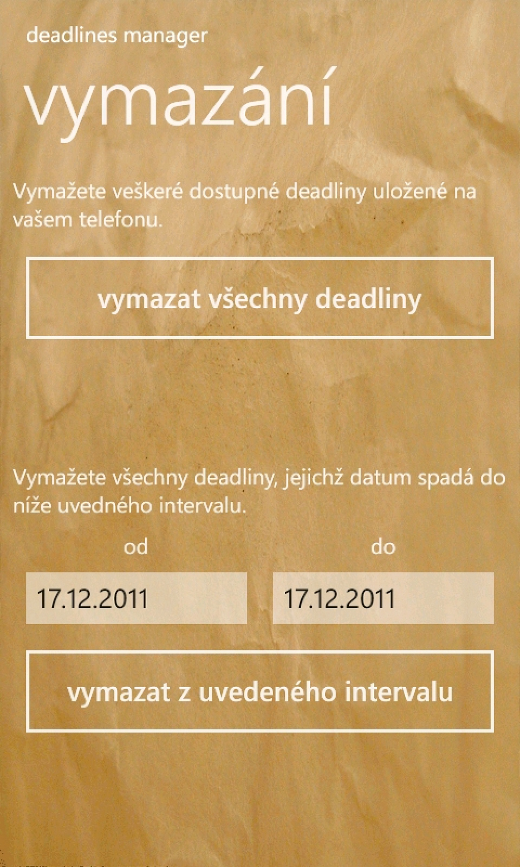 Deadlines Manager