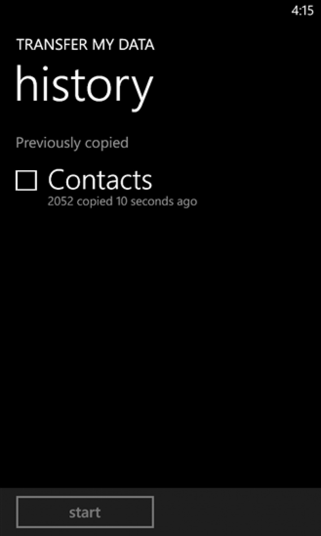 Transfer my data