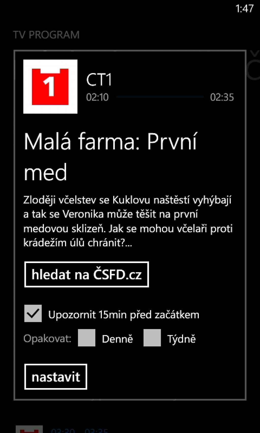 TV program