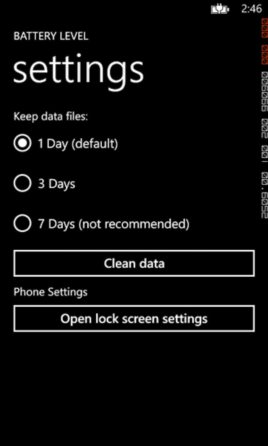 Battery Level for WP8
